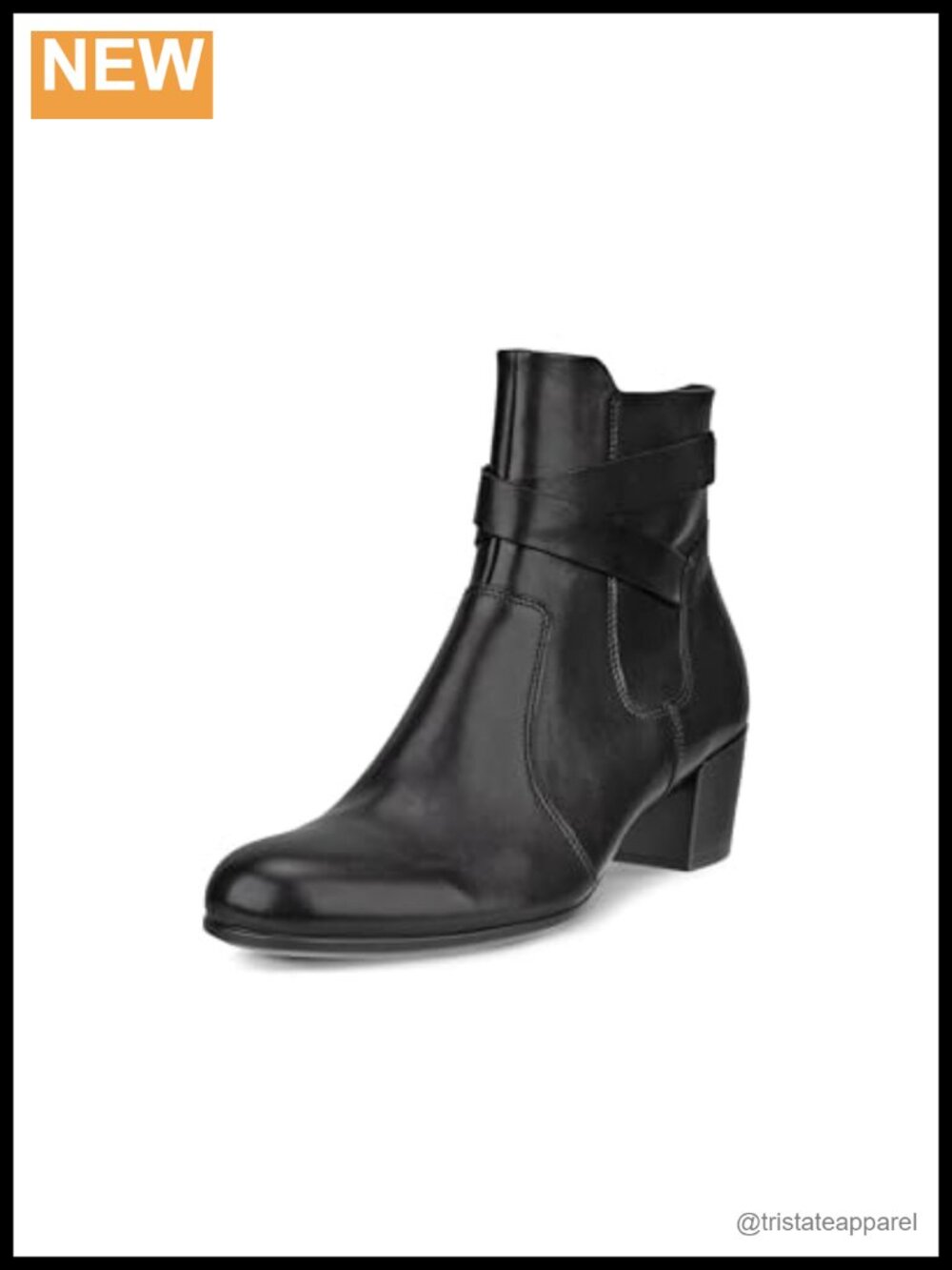 Leather Ankle Booties with Inside Zipper